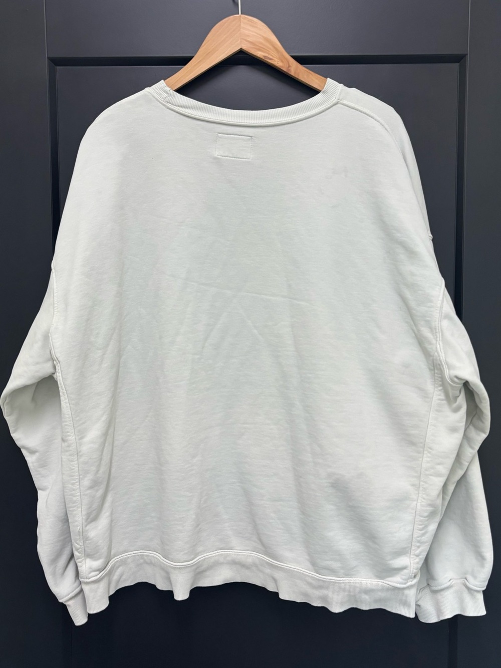 Daily Drills Oversized Crewneck Sweatshirt Surf XS S Sea Salt Green FLAWED - Picture 3 of 7